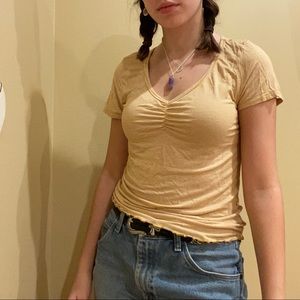 american eagle yellow top